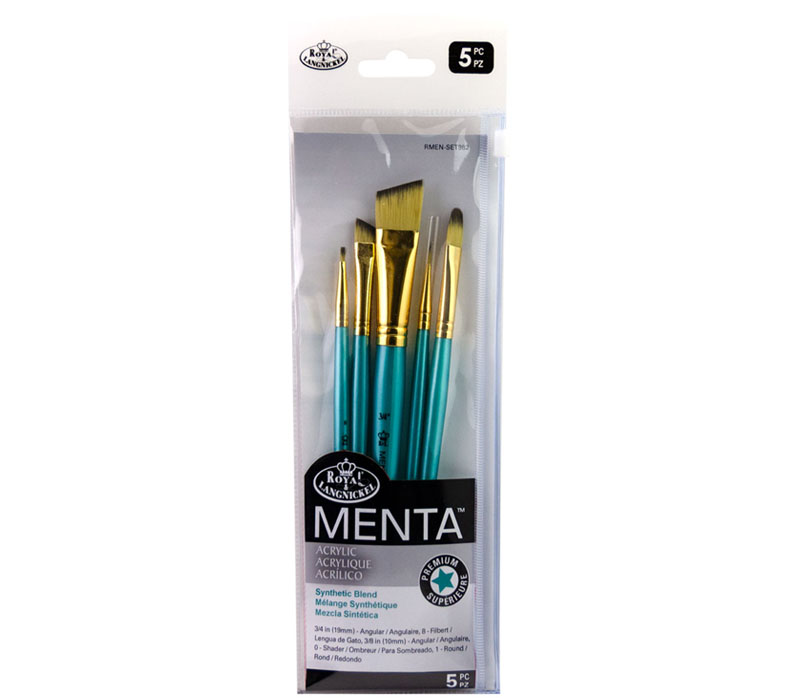 Menta Long Handle Variety Set - Synthetic Blend - 5 Piece