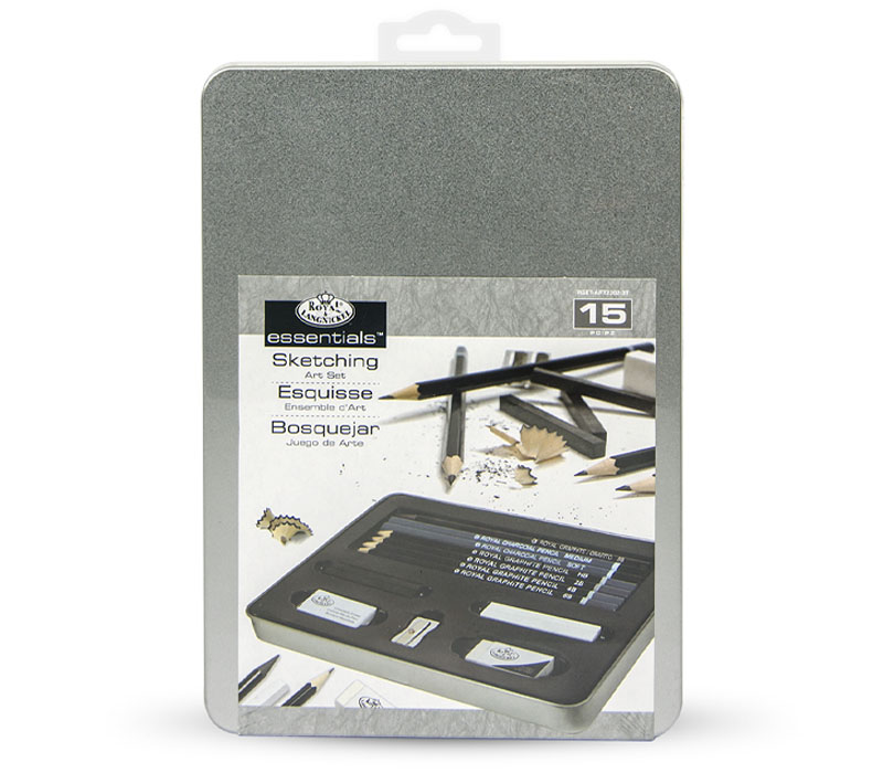 essentials(TM) Medium Charcoal Art Set W/Tin