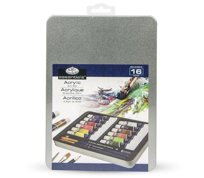 Royal Essentials Medium Art Tin Sets - Acrylic - 16 Piece