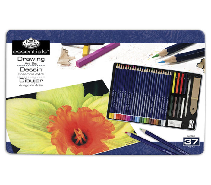 Royal Essentials Pencil Tin Packs - Drawing - 37 Piece