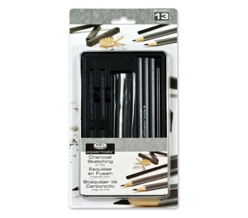 Charcoal Sketching Tin Set - 13 Piece