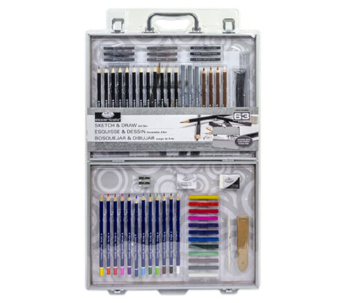 Essentials Aluminum Box Set - Sketch and Draw - 61 Piece