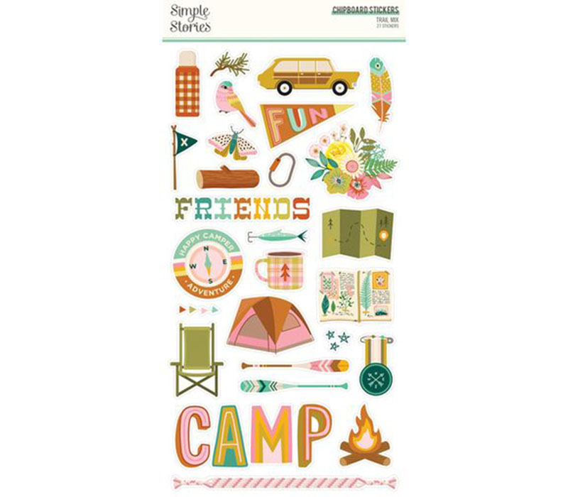 Simple Stories Chipboard Sheet - Trail Mix