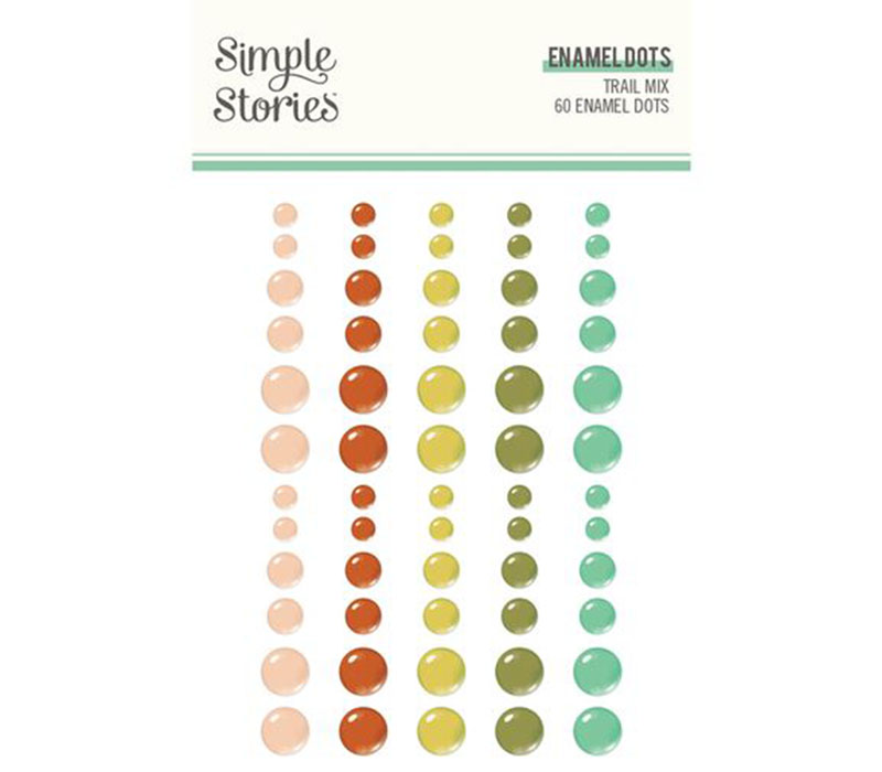 Simple Stories Enamel Dots - Trail Mix