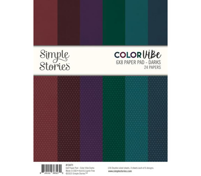 Simple Stories Color Vibe Paper Pad - Darks