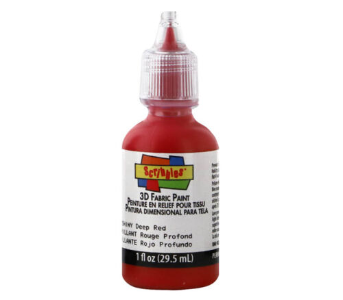Scribbles - Fabric Paint 1-ounce Shiny Deep Red