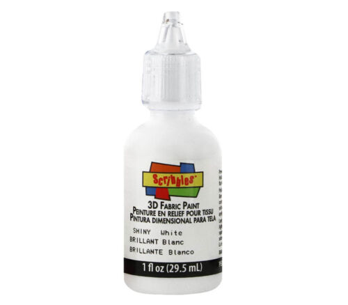 Scribbles - Fabric Paint 1-ounce Shiny White