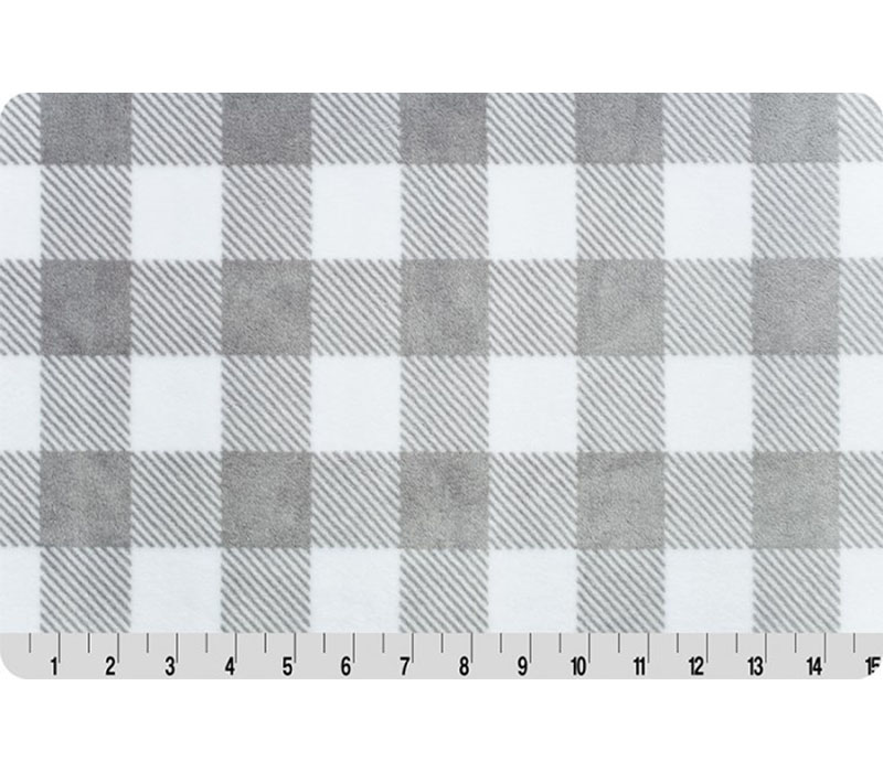 Fabric - Buffalo Check Cuddle Steel Grey and Snow