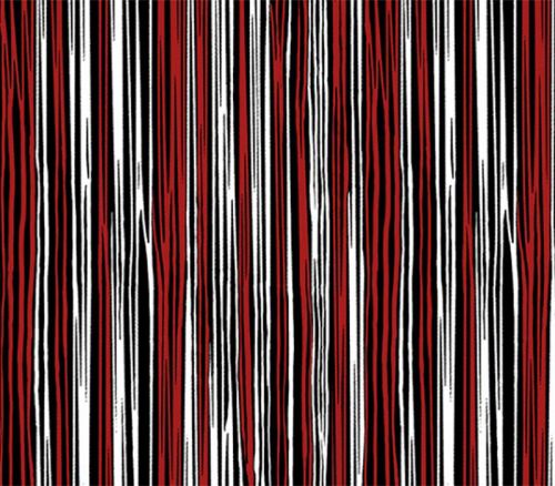 Fabric - Sketches Stripe Scarlet/Black