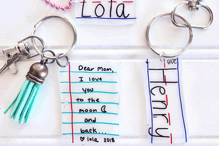 Make this Shrinky Dink Key Chain for Mother's Day