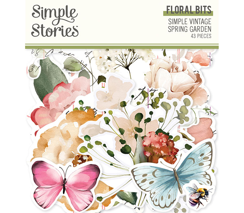 Simple Stories Simple Vintage Floral Bits and Pieces - Spring Garden