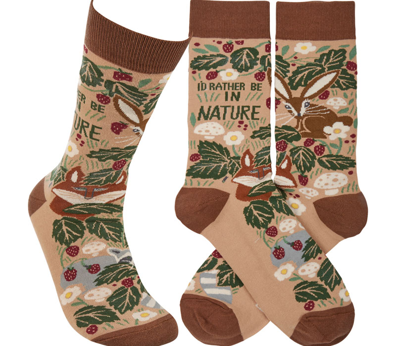 Socks - Id Rather be in Nature - Womens