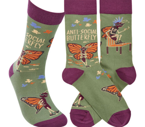 Socks - Anti-Social Butterfly