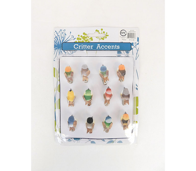 Micro Birds with Clips - 12 Piece