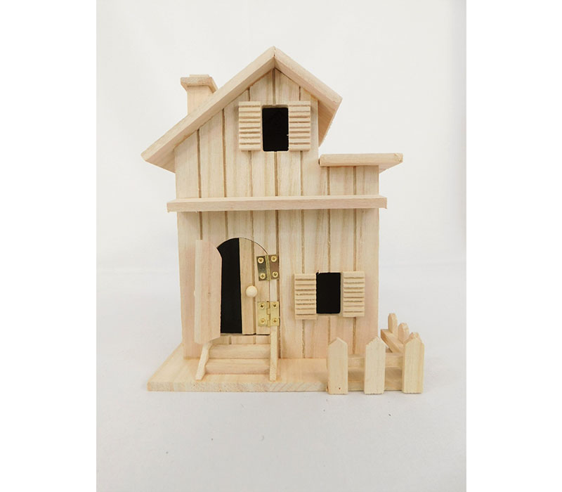 Wood Bird House - Two Story