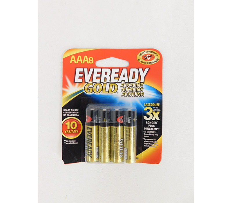 Eveready Gold AAA Batteries - 8 Pack