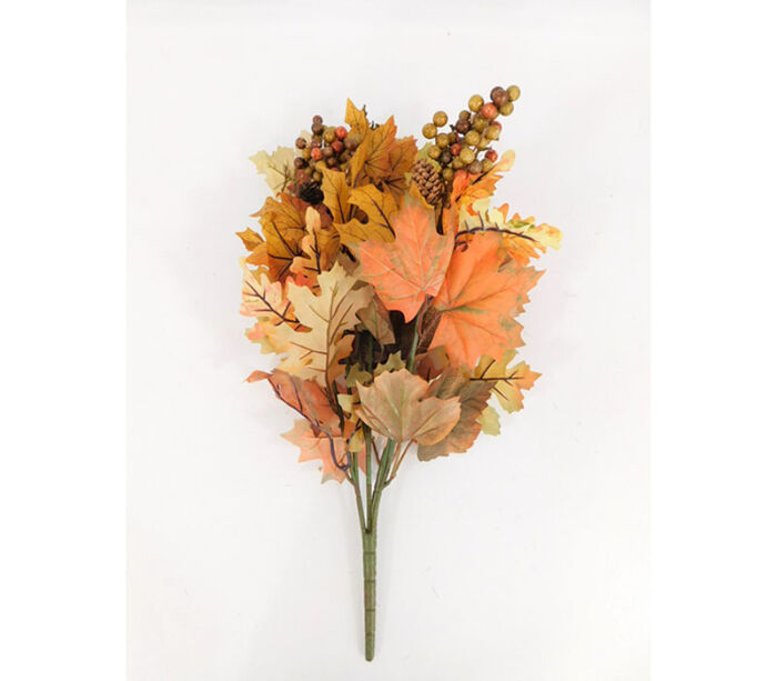 Fall Maple Leaf with Berry Cluster Spray - 21-inch