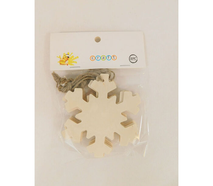 Unfinished Wood Tree Ornament Tags - Snowflake - 5 Piece
