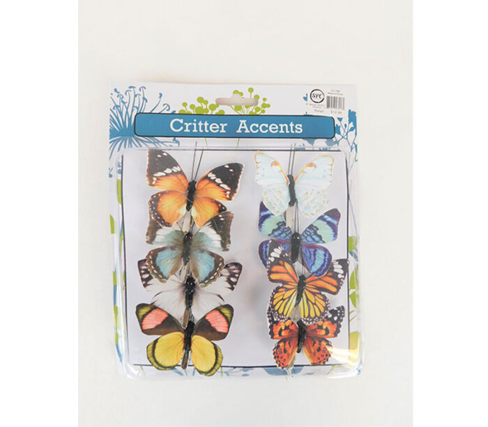 Butterflies with clips - 8 Piece