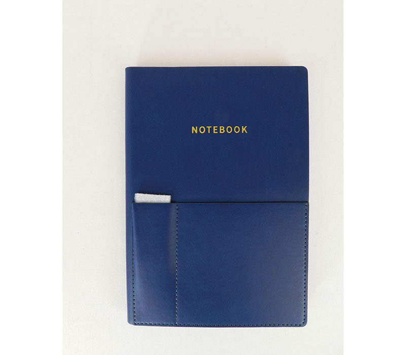 Dark Blue Notebook Journal with Pocket