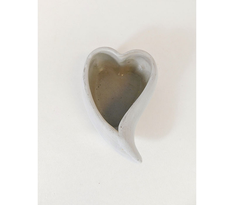 Heart Shaped Concrete Pot Vase