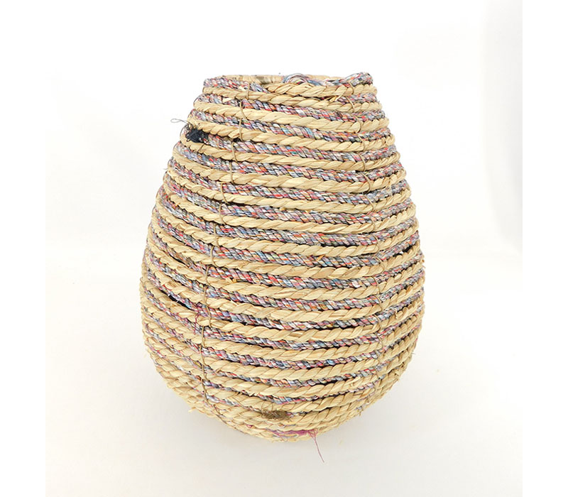 Vase Style Basket with Multicolor Rope