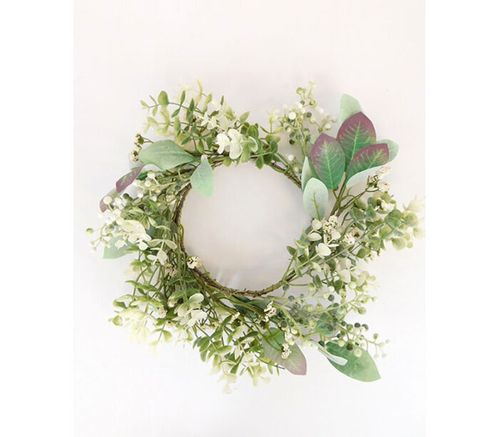 Mini Wreath - Baby Breath and Eucalyptus - 10-inch