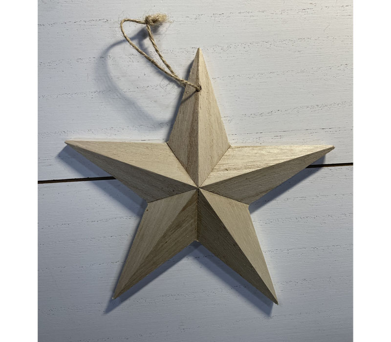 Unfinished Wooden Star - Small - 6.5-inch