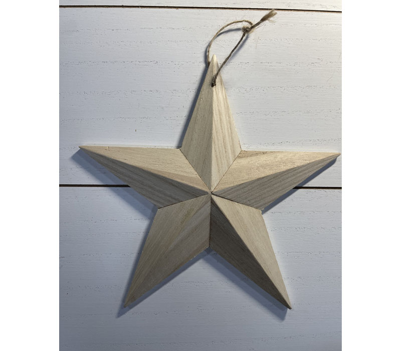 Unfinished Wooden Star - Medium - 8-inch