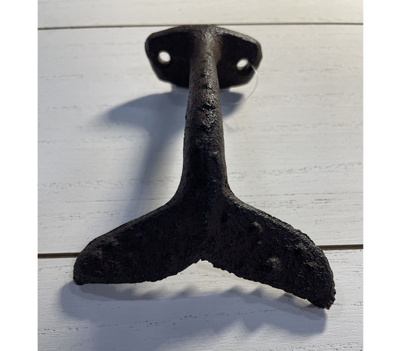 Cast Iron Whale Tail Wall Hook - Hooks & Knobs