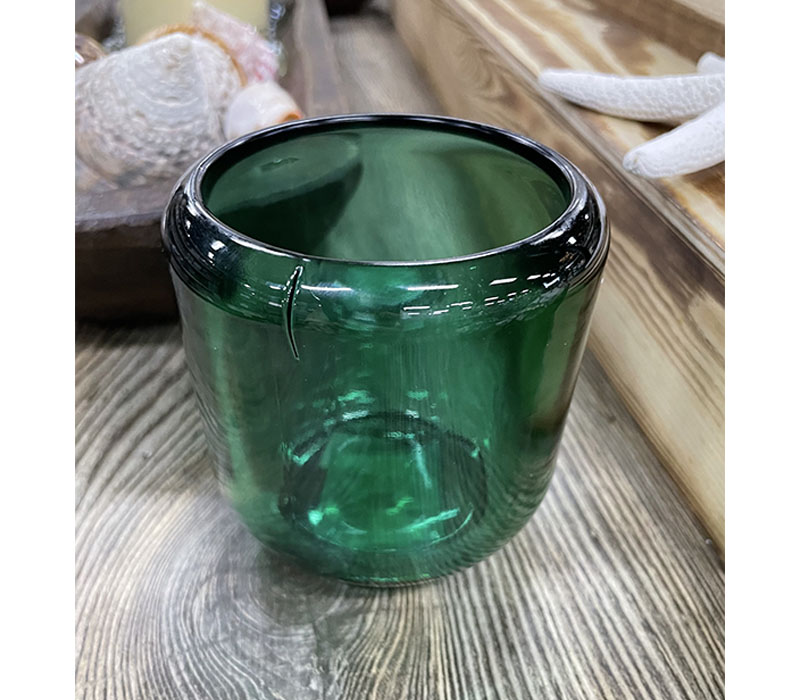 Glass Candle Holder - Emerald