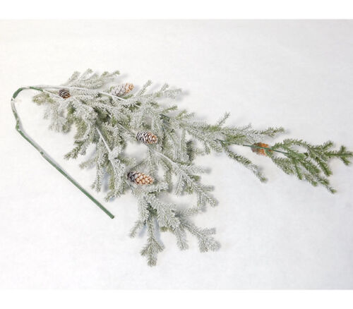 Flocked Pine Vine with Cones - 43-inch