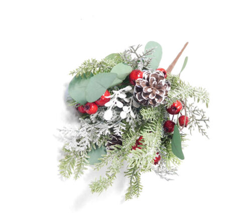 Berries Pinecones and Cedar Bush - 18-inch