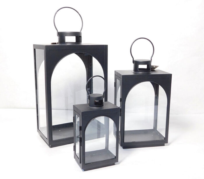 Black Metal Lantern - Large