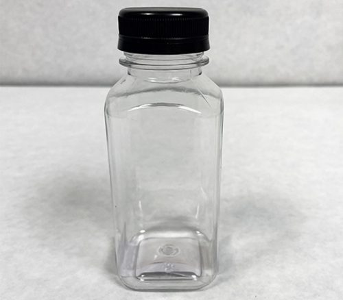Plastic Jar with Black Lid - 8-ounce