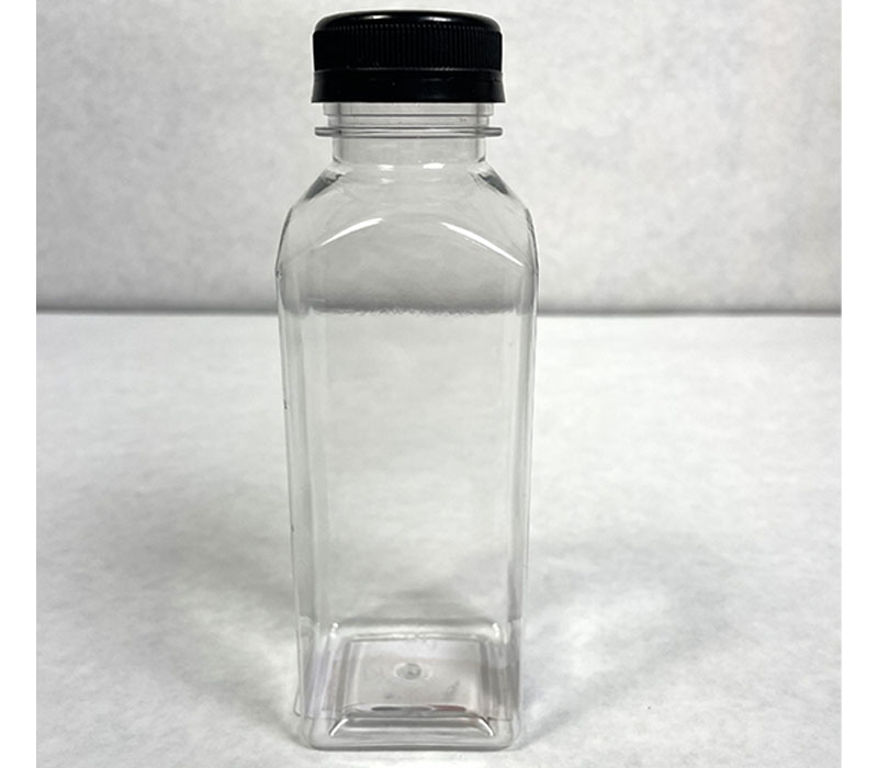 Plastic Jar with Black Lid - 12-ounce