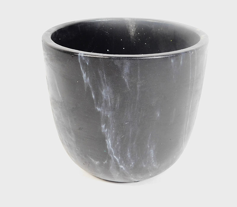 Black Marble Cement Pot
