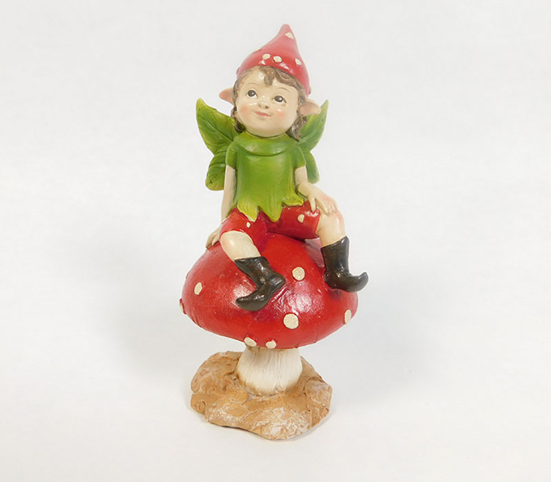 Elf Sitting on Mushroom