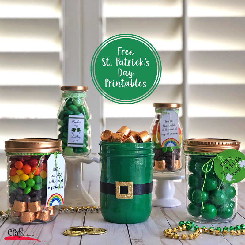 St Patrick’s Day Mason Jar – Free Printable Labels