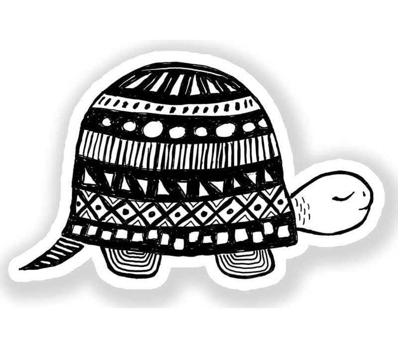 Sticker - Bw Turtle