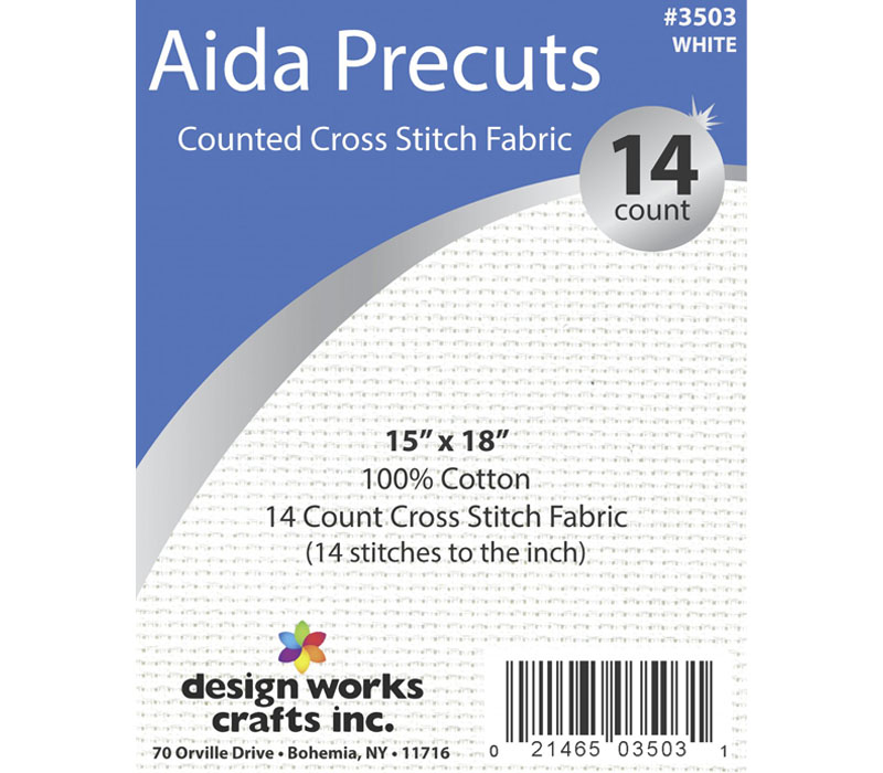 Design Works White 14 count Aida Cloth