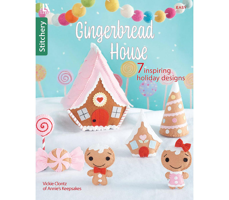 Leisure Arts Gingerbread House Felt Craft Book #7859