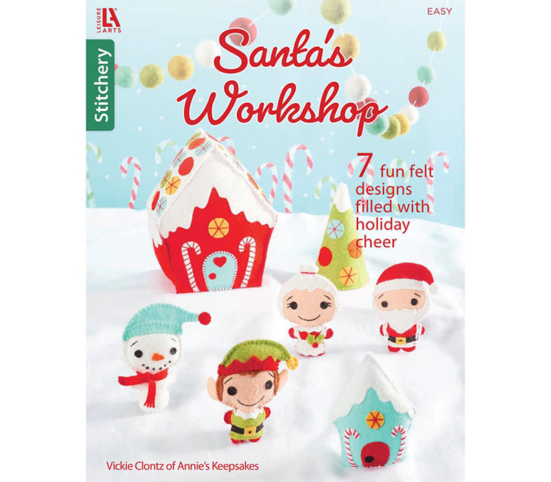 Leisure Arts Santa's Workshop Felt Craft Book #7860