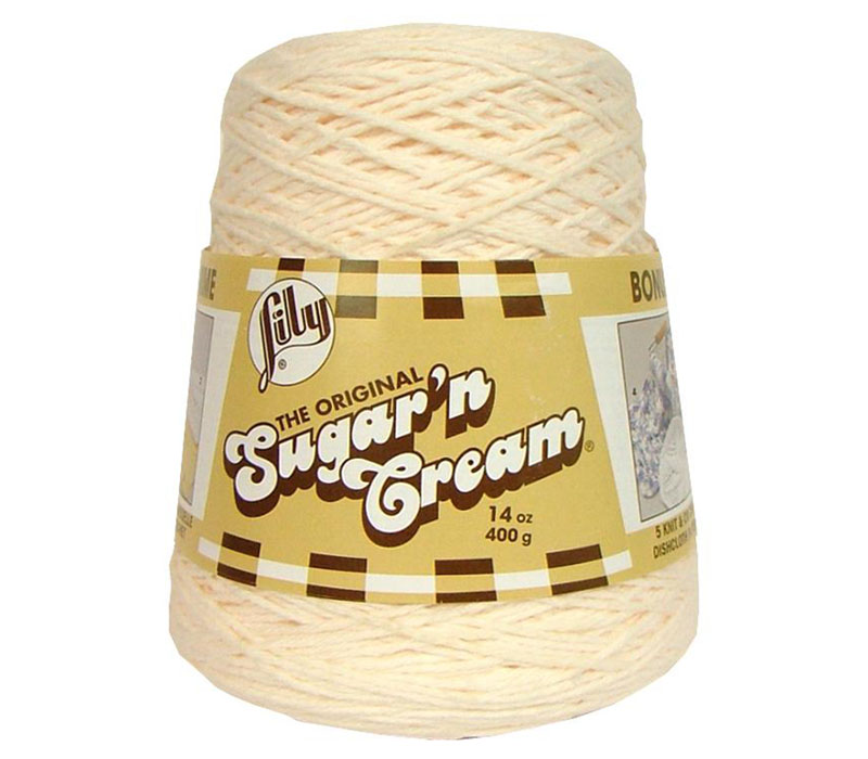 Spinrite Sugar'n Cream Yarn - 14-ounce Cone - Soft Ecru