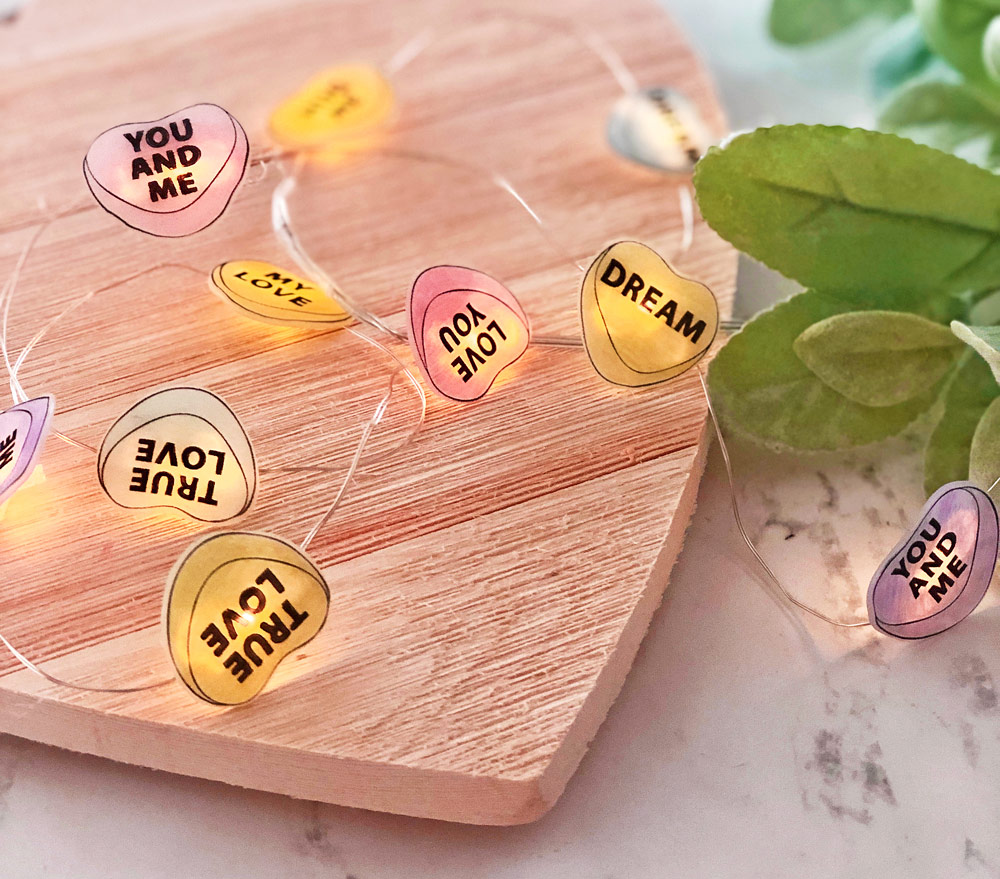 Make this: Sweetheart Shrinky Dink Lighted Garland