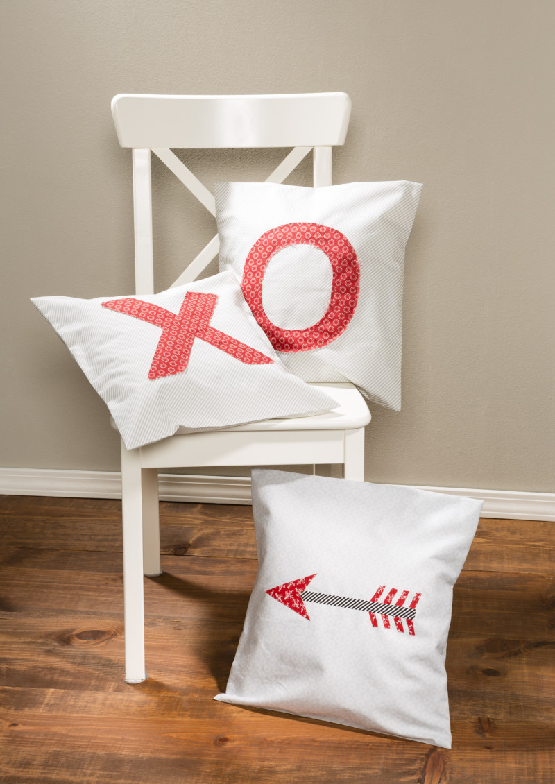 Valentines XO and arrow pillow covers