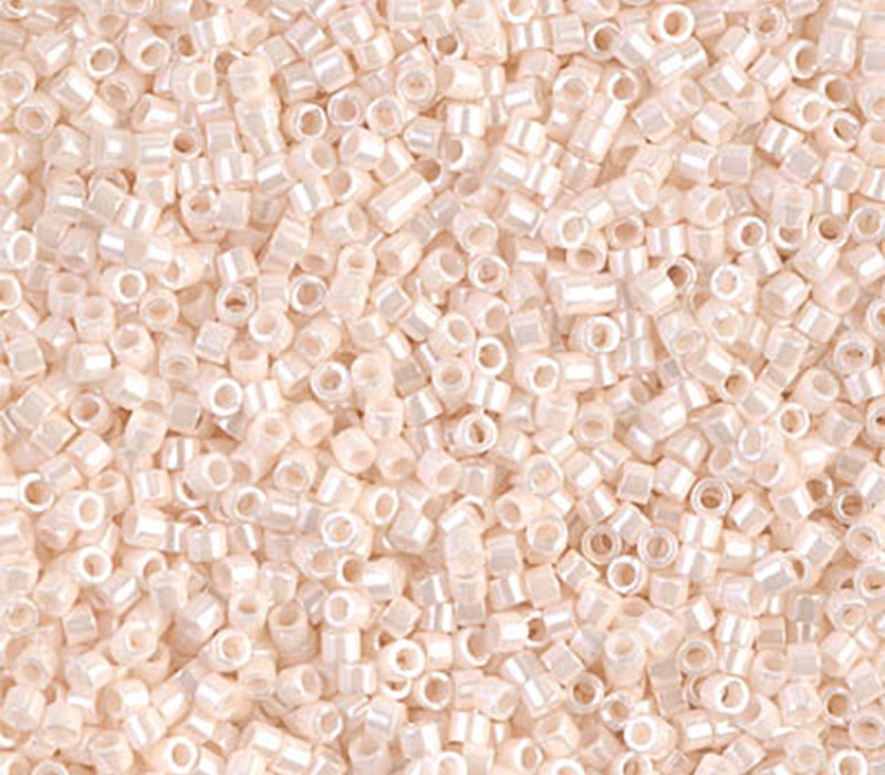 11/0 Miyuki Delica Seed Bead - Opaque Bisque White Ceylon