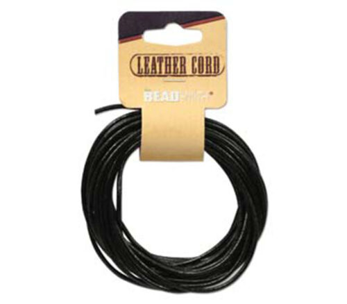 Leather Cord 5-yard - 2mm - Black