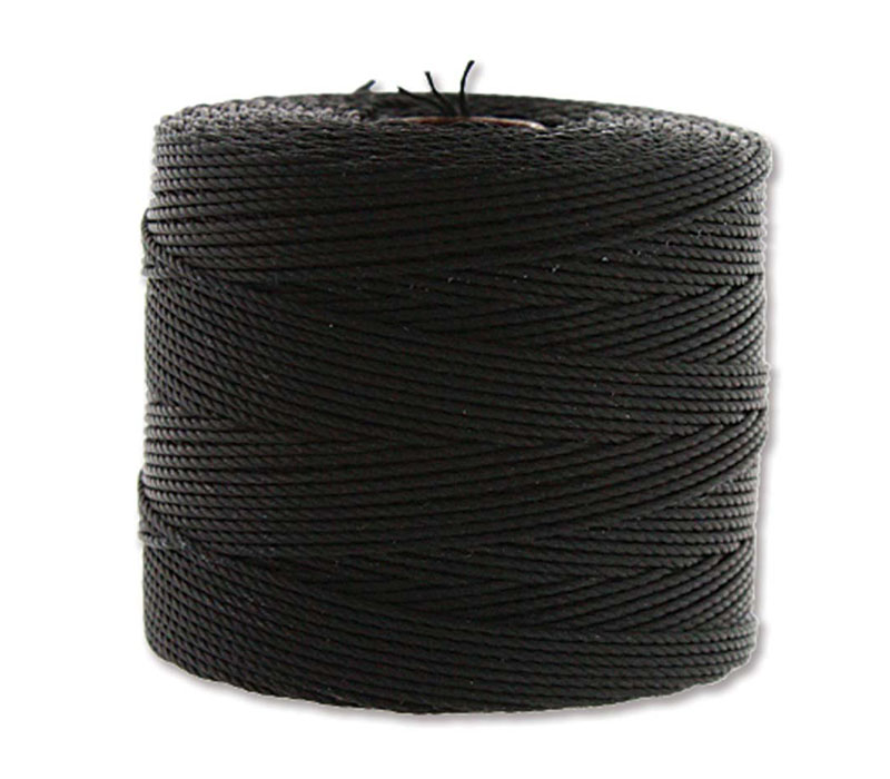 S-Lon Nylon Beading Cord Fine Tex 135 0.4mm 118-yard - Black