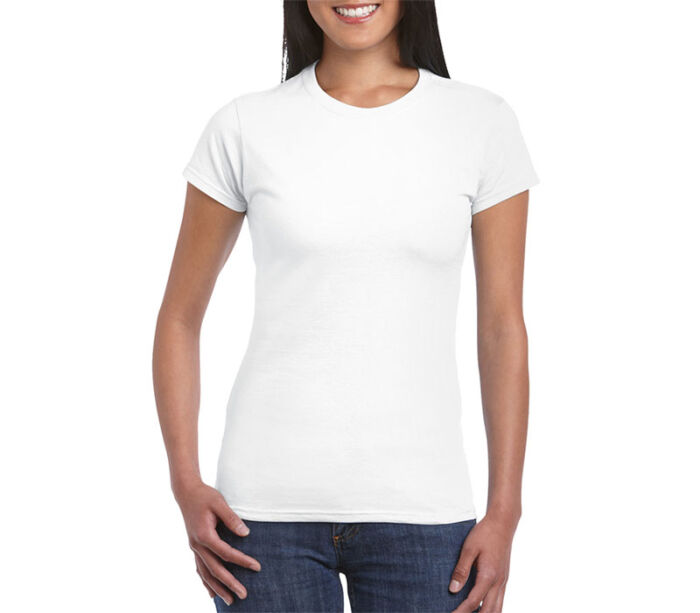 Gildan Ladies Shirt - White - Large